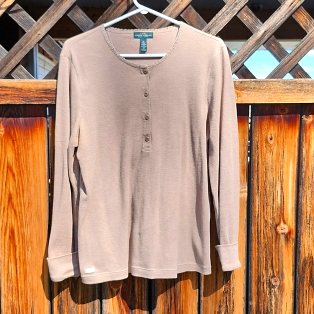 ⭐️LRL Ralph lauren Tan Long Sleeve